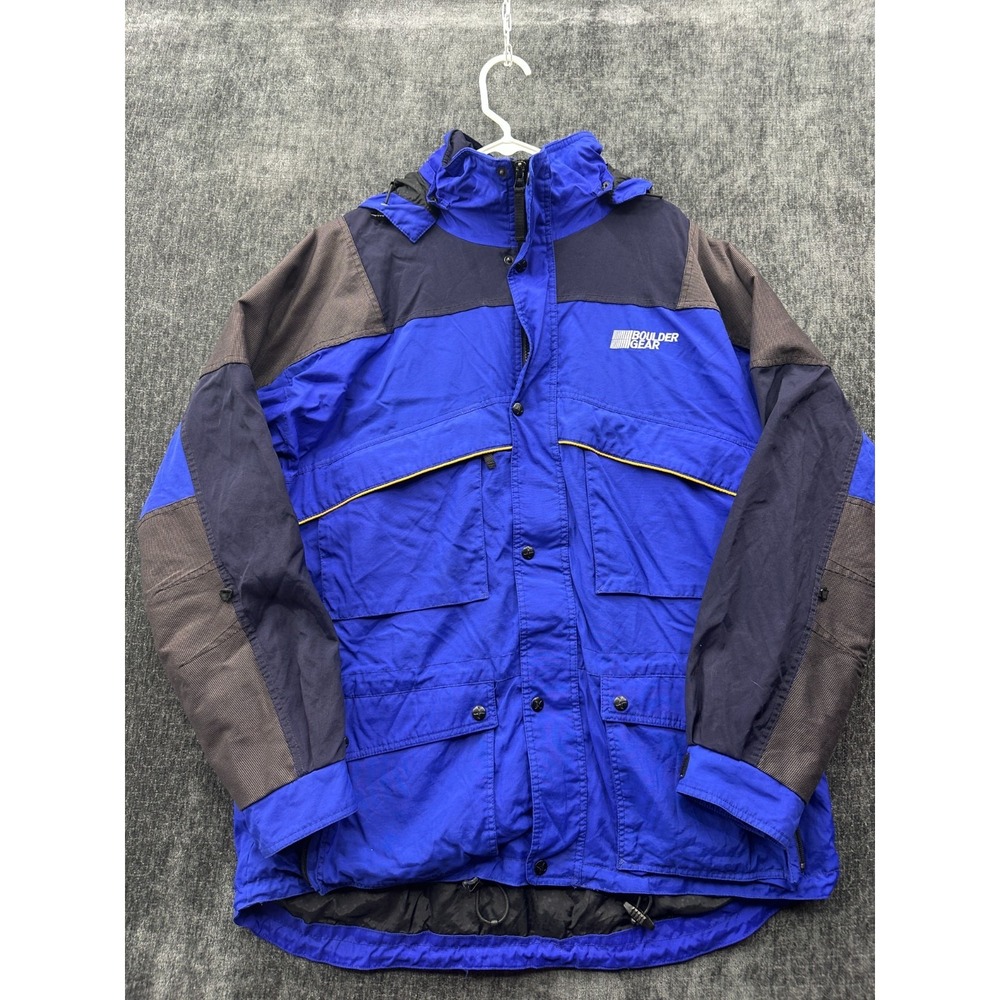 Vintage Y2K Boulder Gear Winter Snow Jacket Unisex XL Blue Black Weatherproof